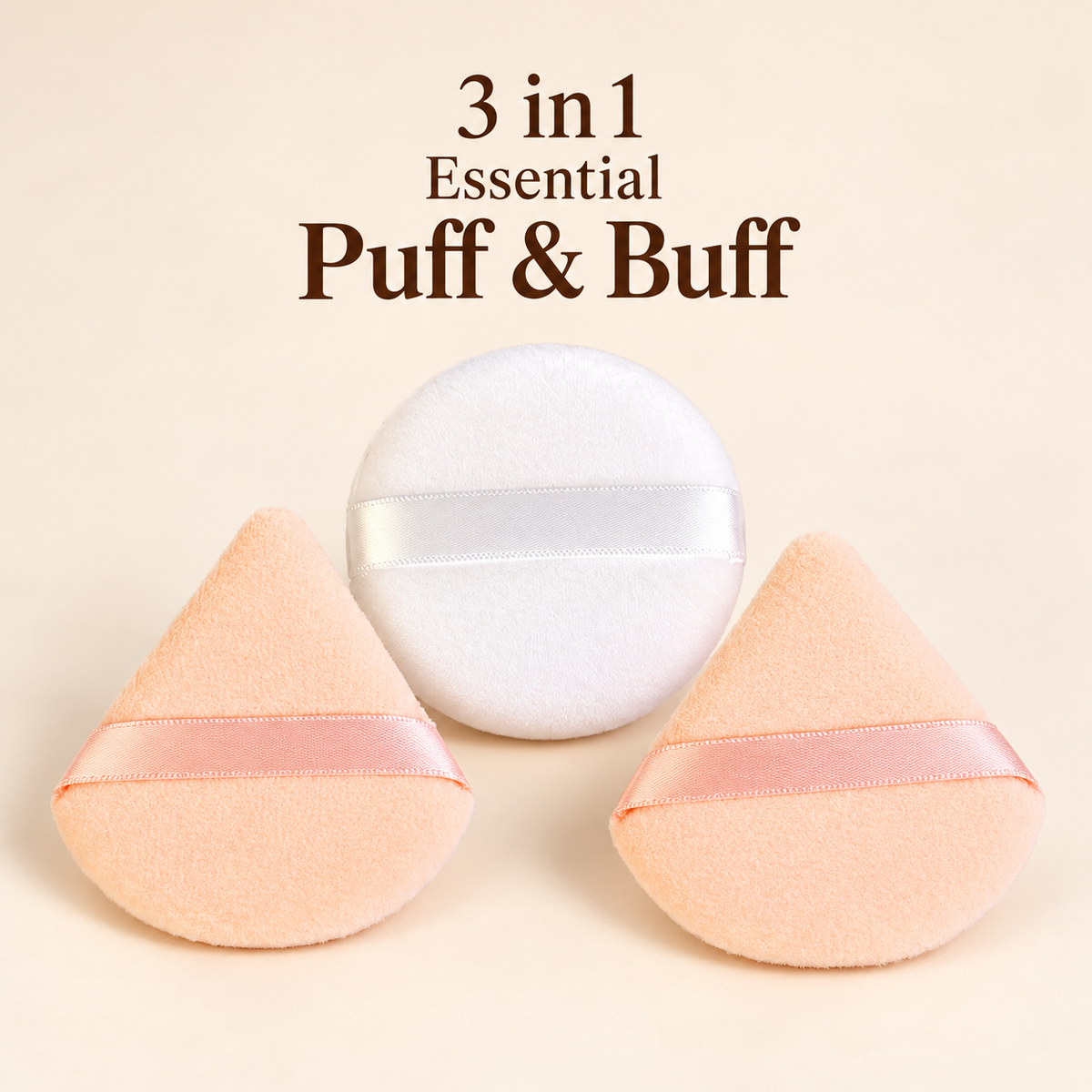 Sweetface 3 in 1 Essential Puff & Buff