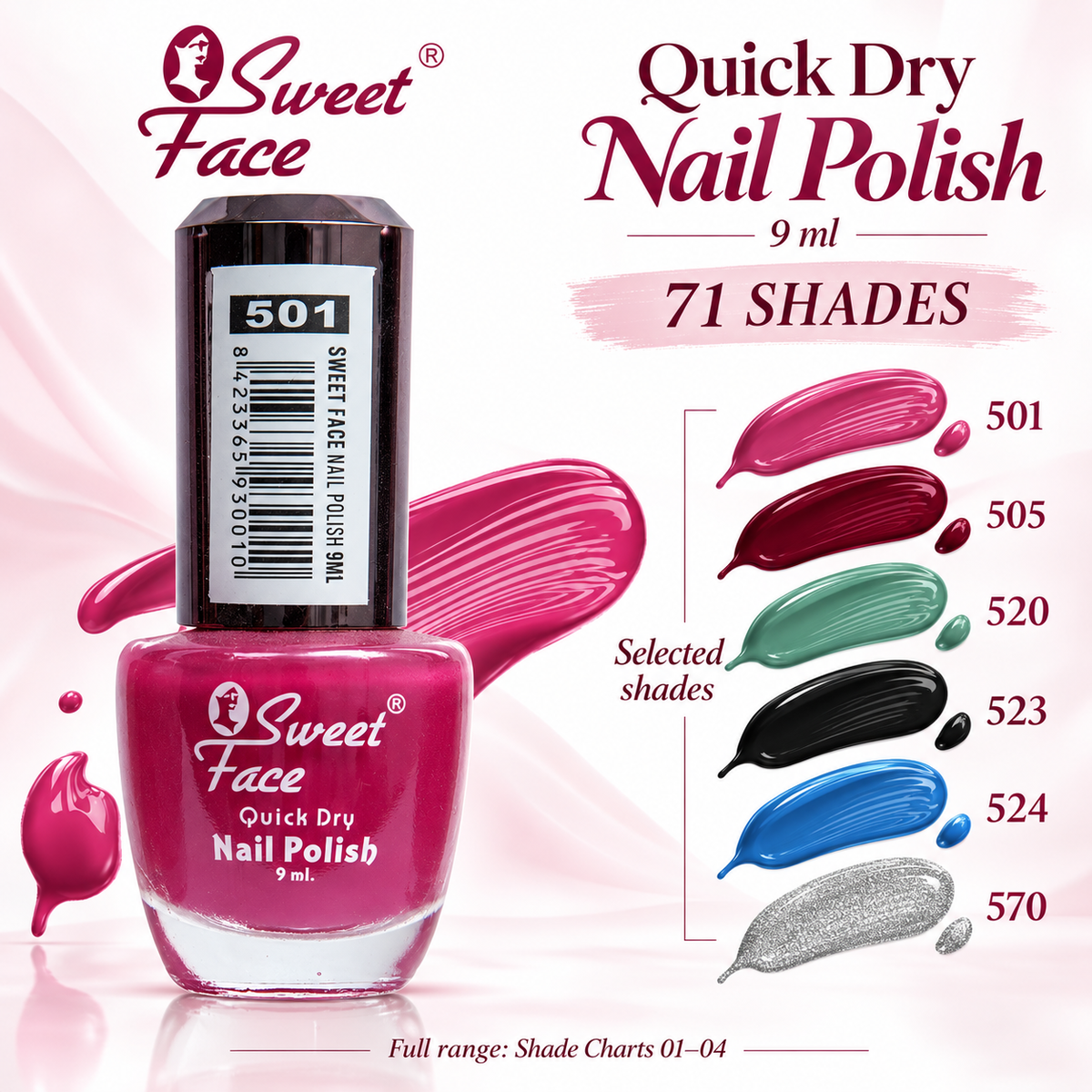 Sweetface Quick Dry Nail Polish 9ml