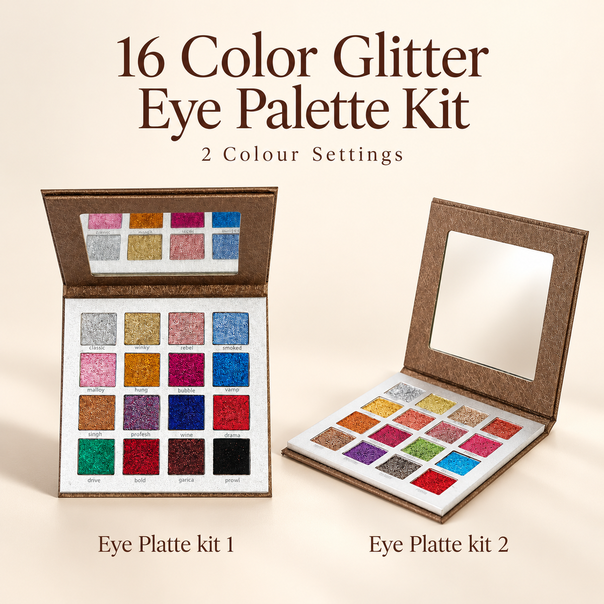 Sweetface 16 Color Glitter Eyeshadow Palette