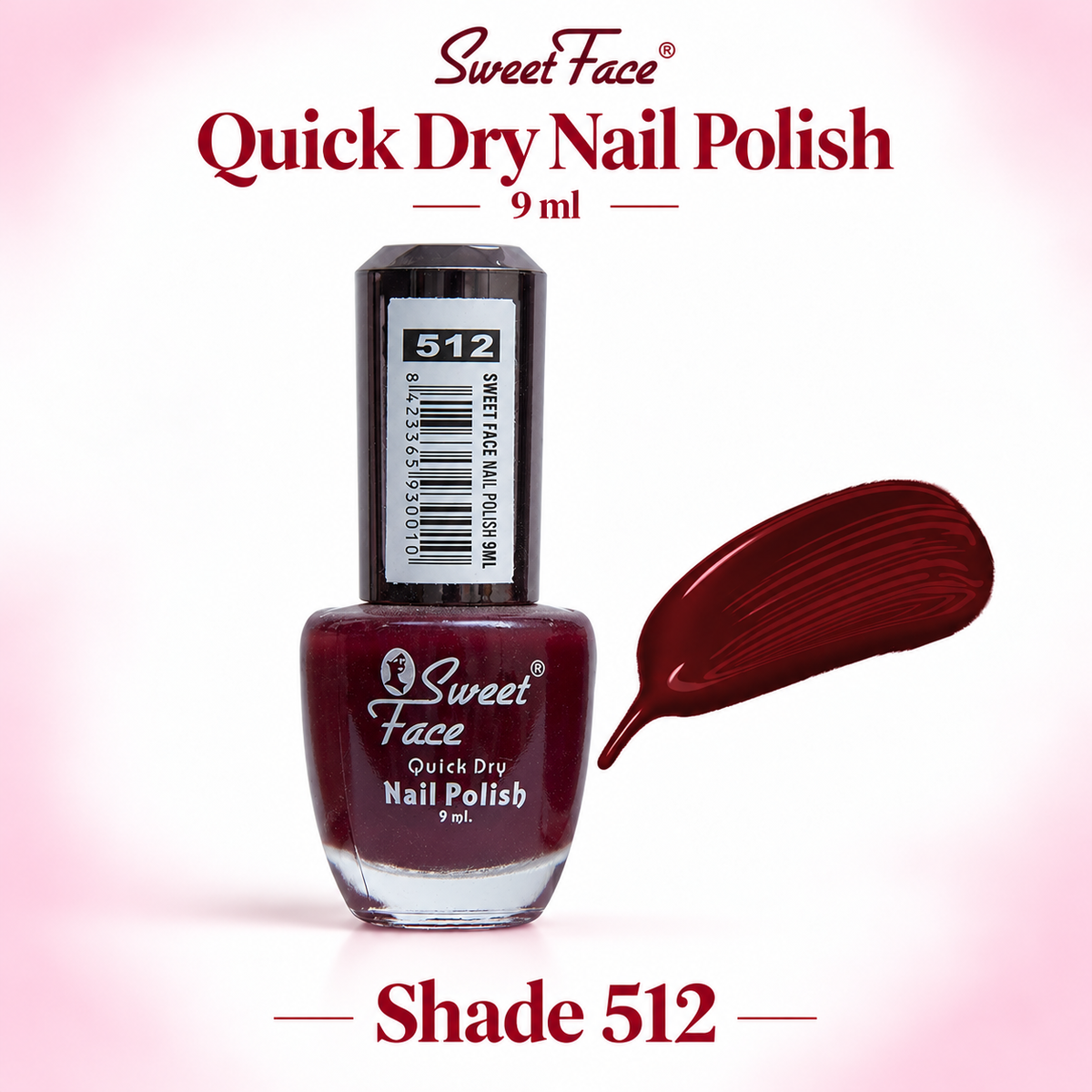 Sweetface Quick Dry Nail Polish 9ml – Shade 512