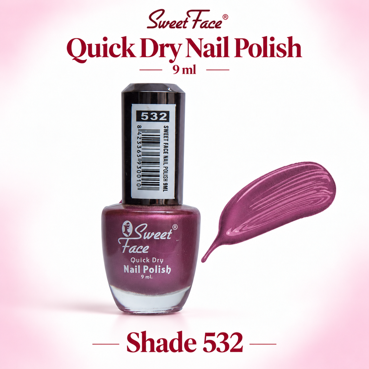 Sweetface Quick Dry Nail Polish 9ml – Shade 532
