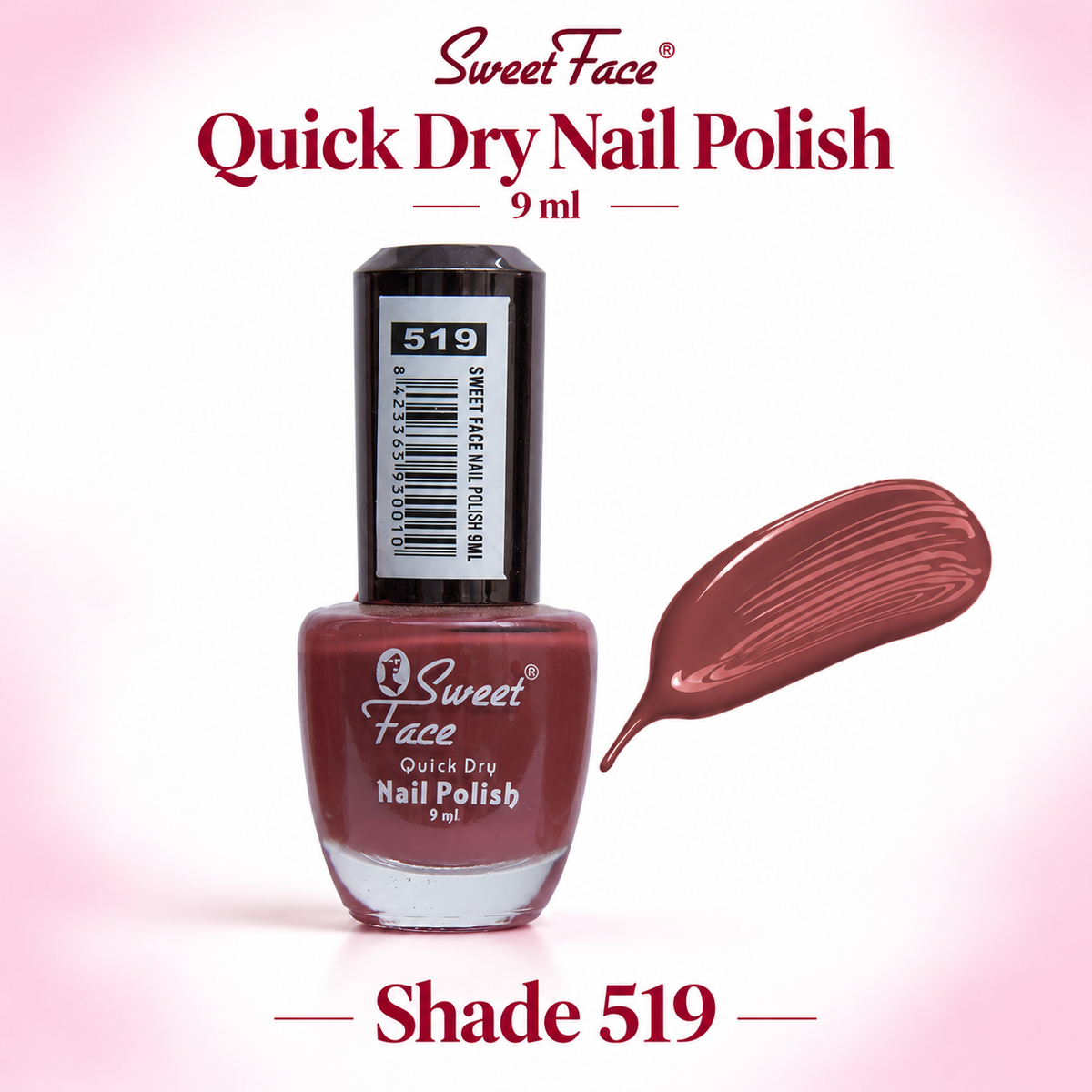 Sweetface Quick Dry Nail Polish 9ml – Shade 519