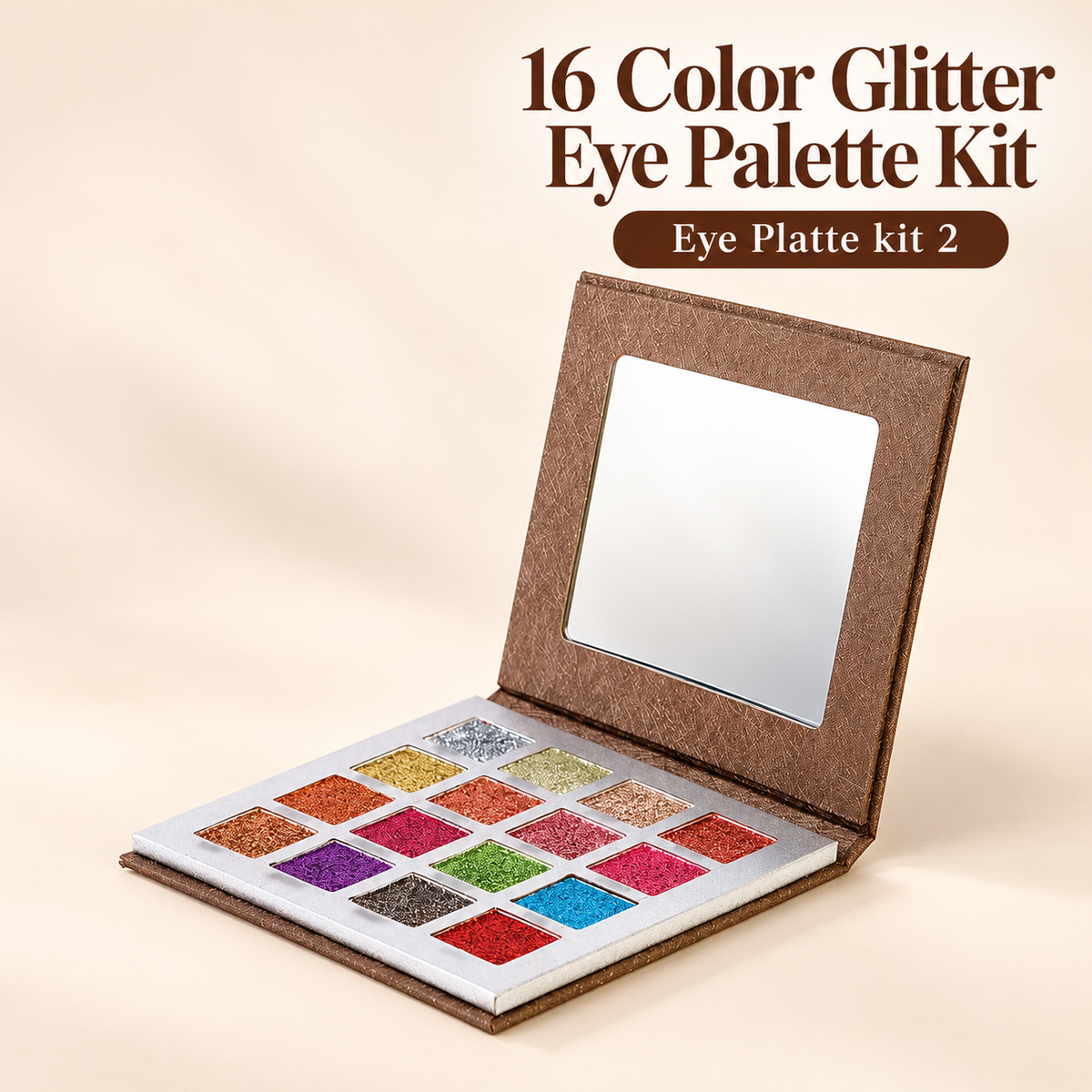 Sweetface 16 Color Glitter Eyeshadow Palette – Palette 2