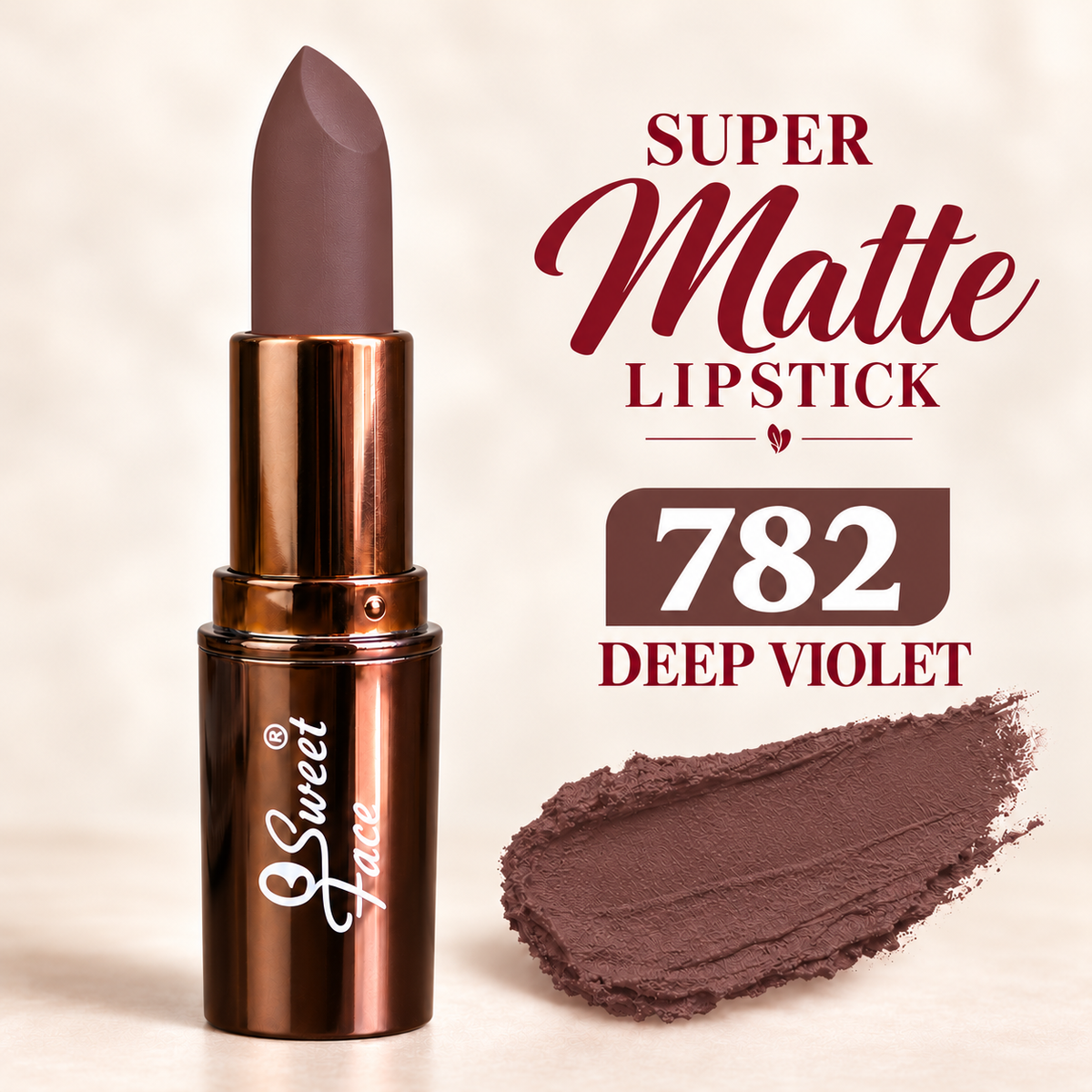 Sweetface Super Matte Lipstick – Shade 782