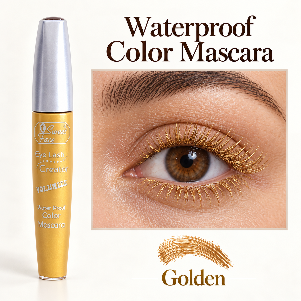 Sweetface Waterproof Color Mascara – Golden
