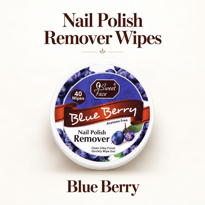 Sweetface Nail Polish Remover Wipes – Blueberry