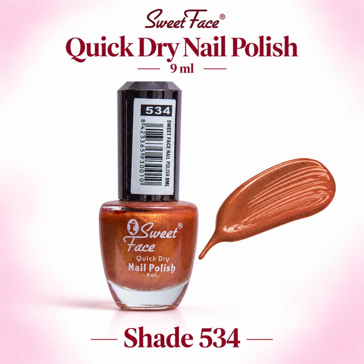 Sweetface Quick Dry Nail Polish 9ml – Shade 534