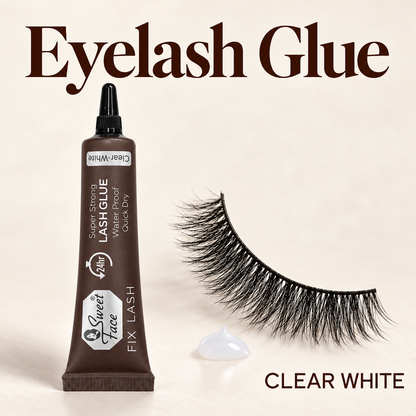 Sweetface Eyelash Glue – Latex-Free Lash Adhesive – Clear White