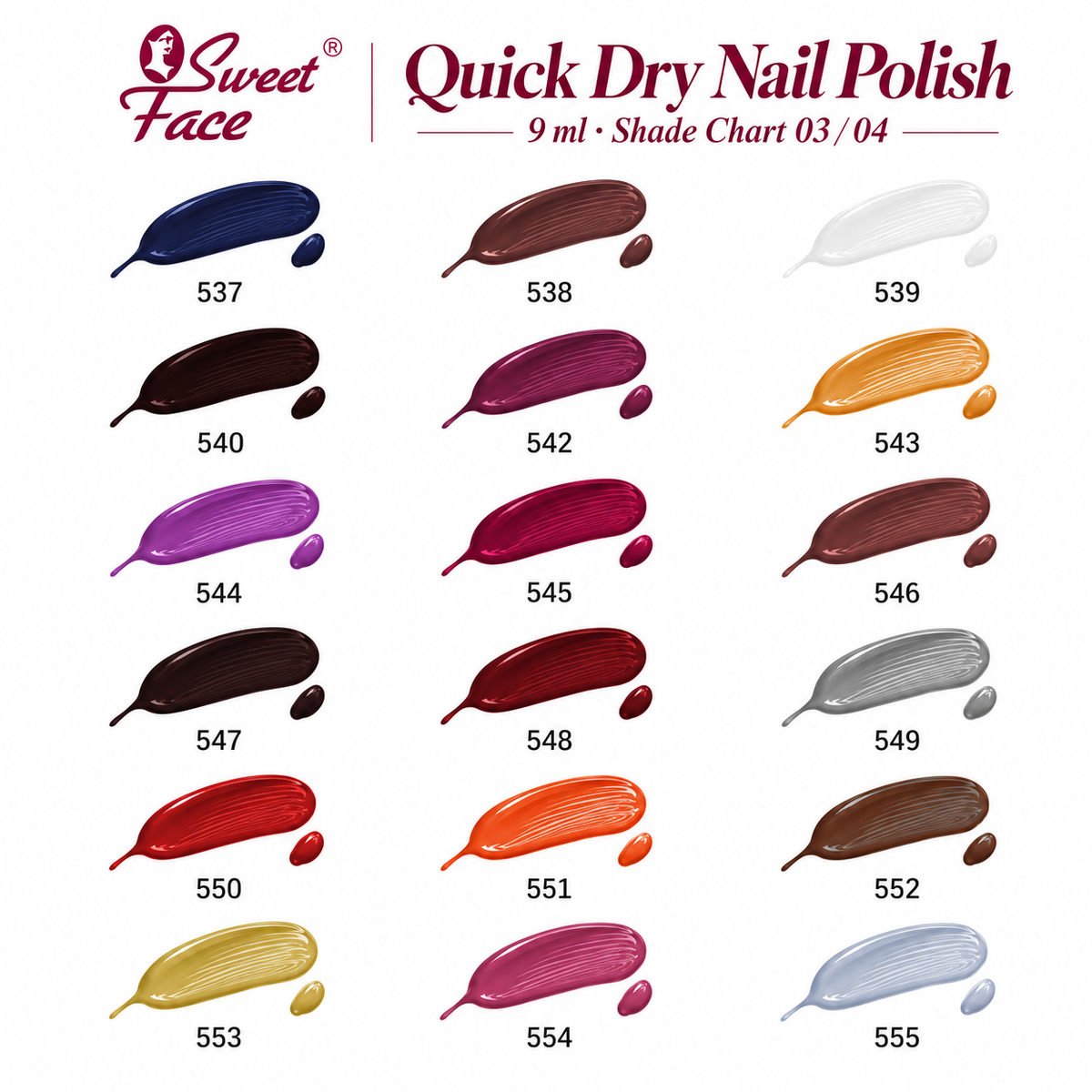 Sweetface Quick Dry Nail Polish 9ml
