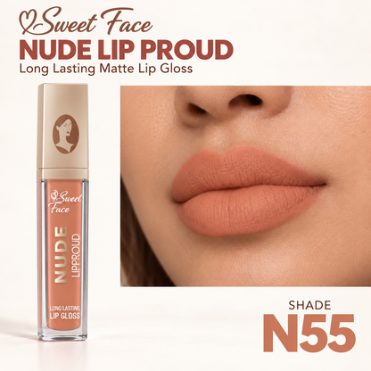 Sweetface Nude Long Lasting Matte Lip Gloss – Shade 55