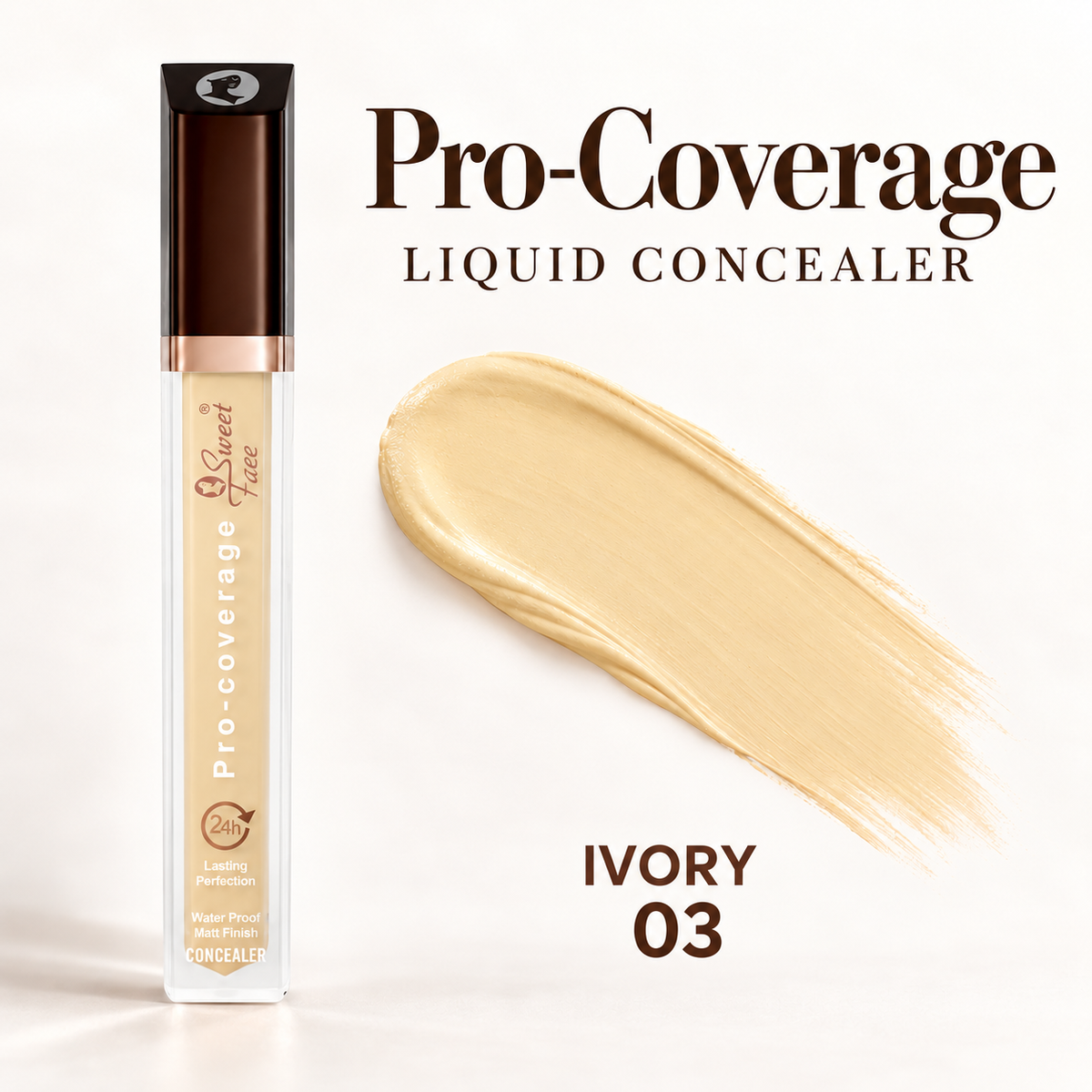 Sweetface Pro-Coverage Liquid Concealer – Ivory 03
