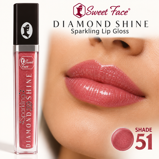 Sweetface Sparkling Diamond Shine Lip Gloss – Shade 51