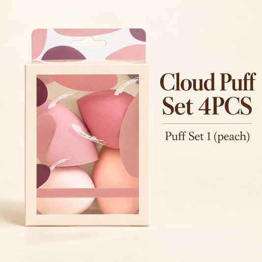 Sweetface Cloud Puff Set 4 Pcs – Set 1 – Peach