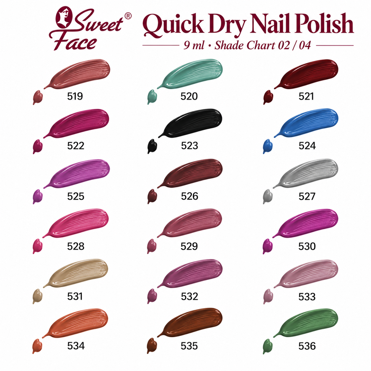 Sweetface Quick Dry Nail Polish 9ml