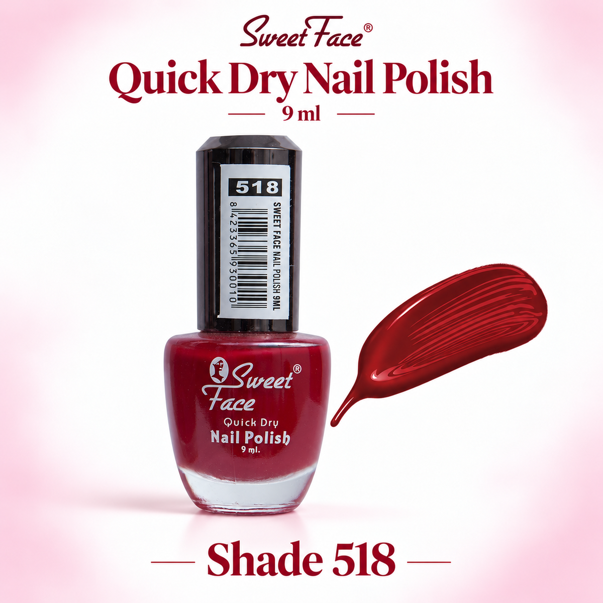 Sweetface Quick Dry Nail Polish 9ml – Shade 518