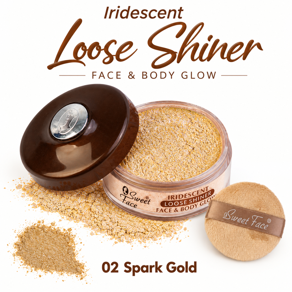 Sweetface Face & Body Glow Loose Shiner – 02 Spark Gold