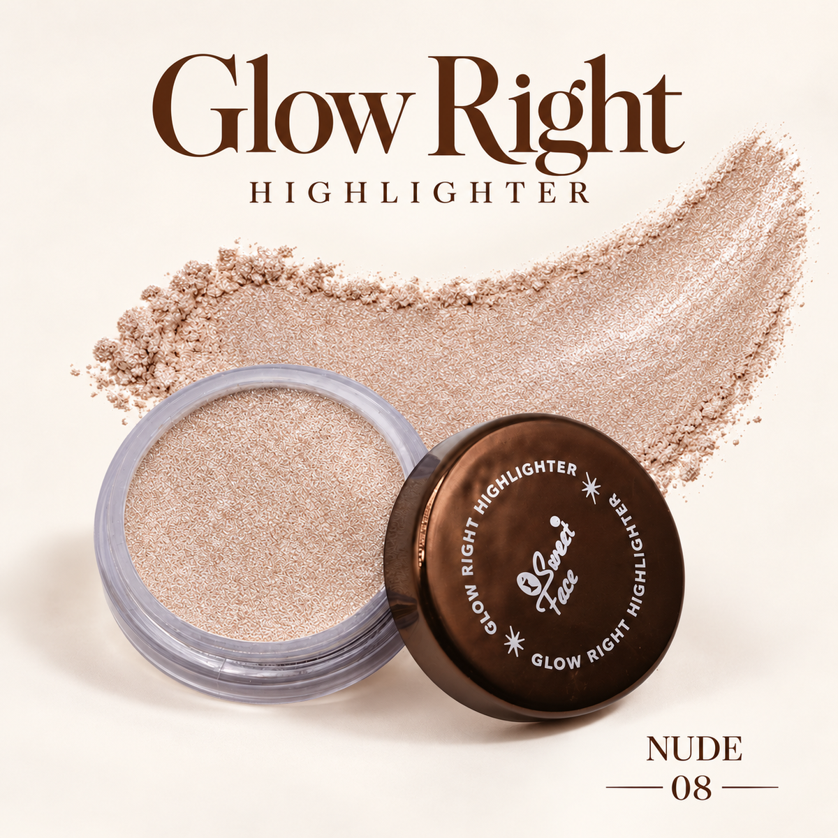 Sweetface Glow Right Highlighter – 08 Nude
