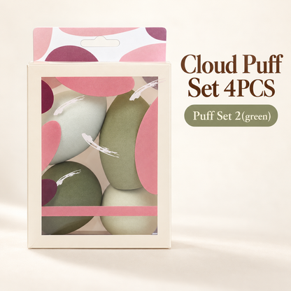Sweetface Cloud Puff Set 4 Pcs – Set 2 – Green