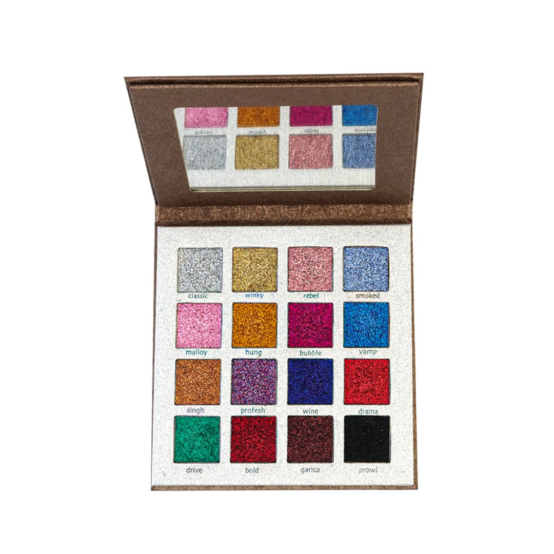 16 Color Glitter Eye Platte kit 16 Color Glitter Eye Platte kit – Sweetface glitter eyeshadow palette