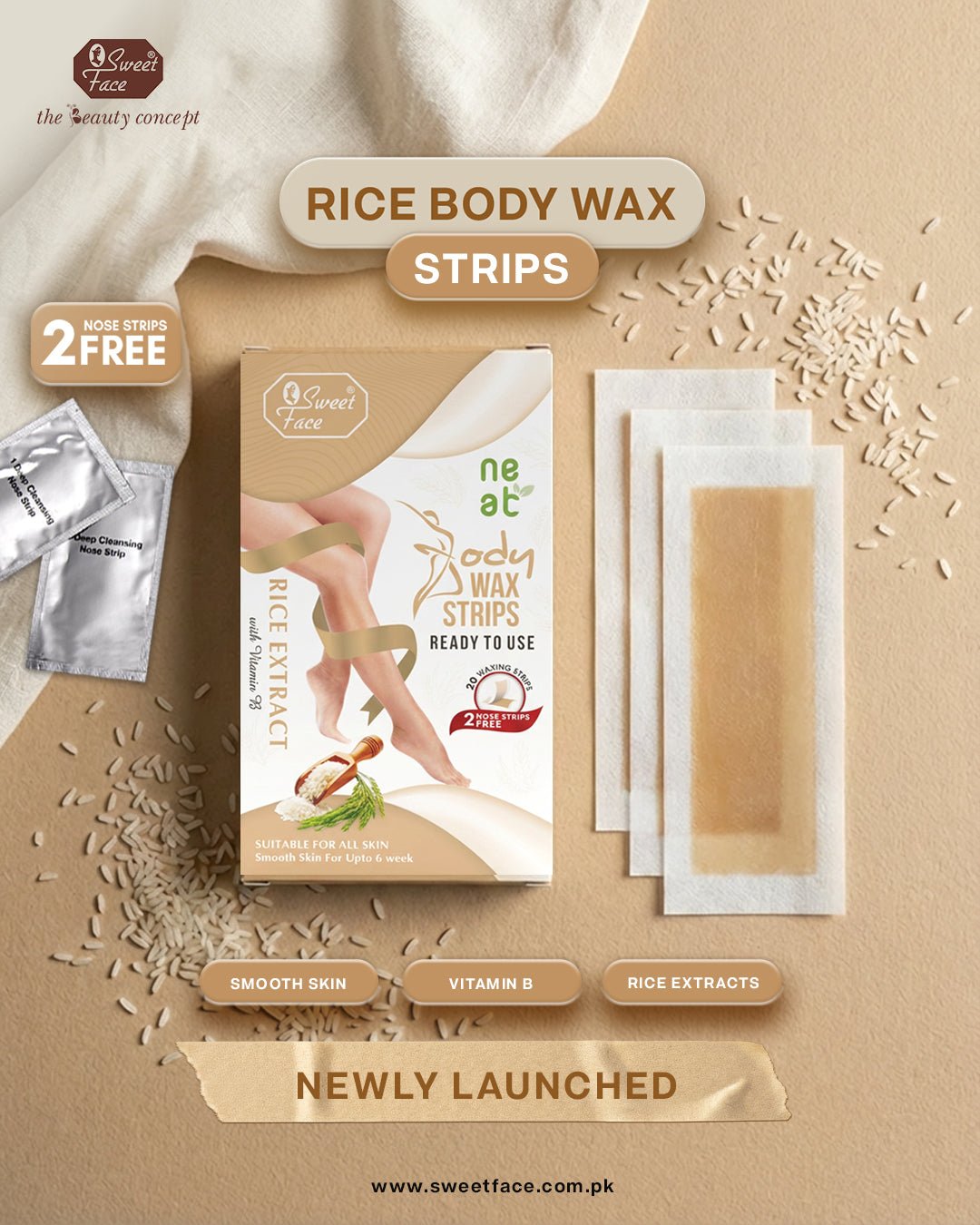 SweetFace Body Wax Strips 20PCS – Ready-to-Use Hair Removing Strips SweetFace Body Wax Strips 20PCS – Ready-to-Use Hair Removing Strips – Sweetface body wax strips 2