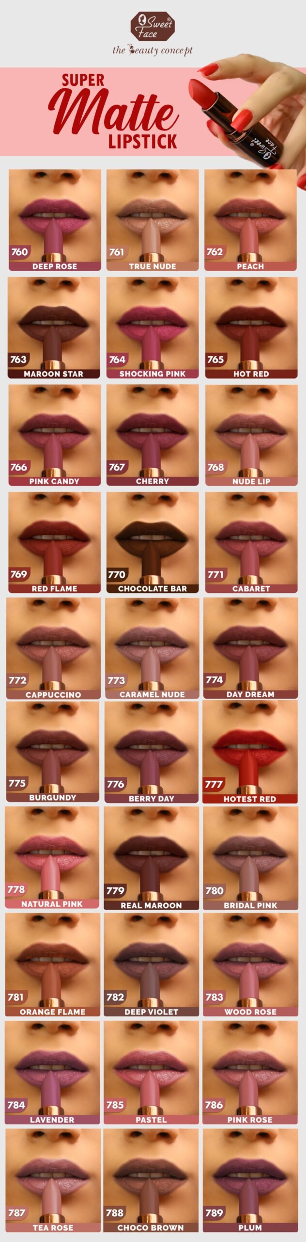 Super Matte Lipstick Super Matte Lipstick – Sweetface matte lipstick 3