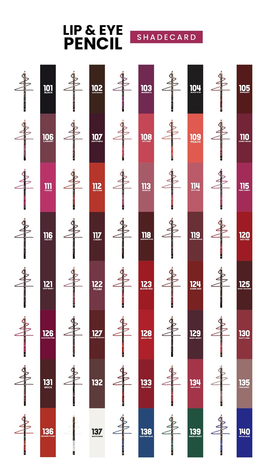 Lip N Eye Pencil Lip N Eye Pencil – Sweetface lip liner pencil 41
