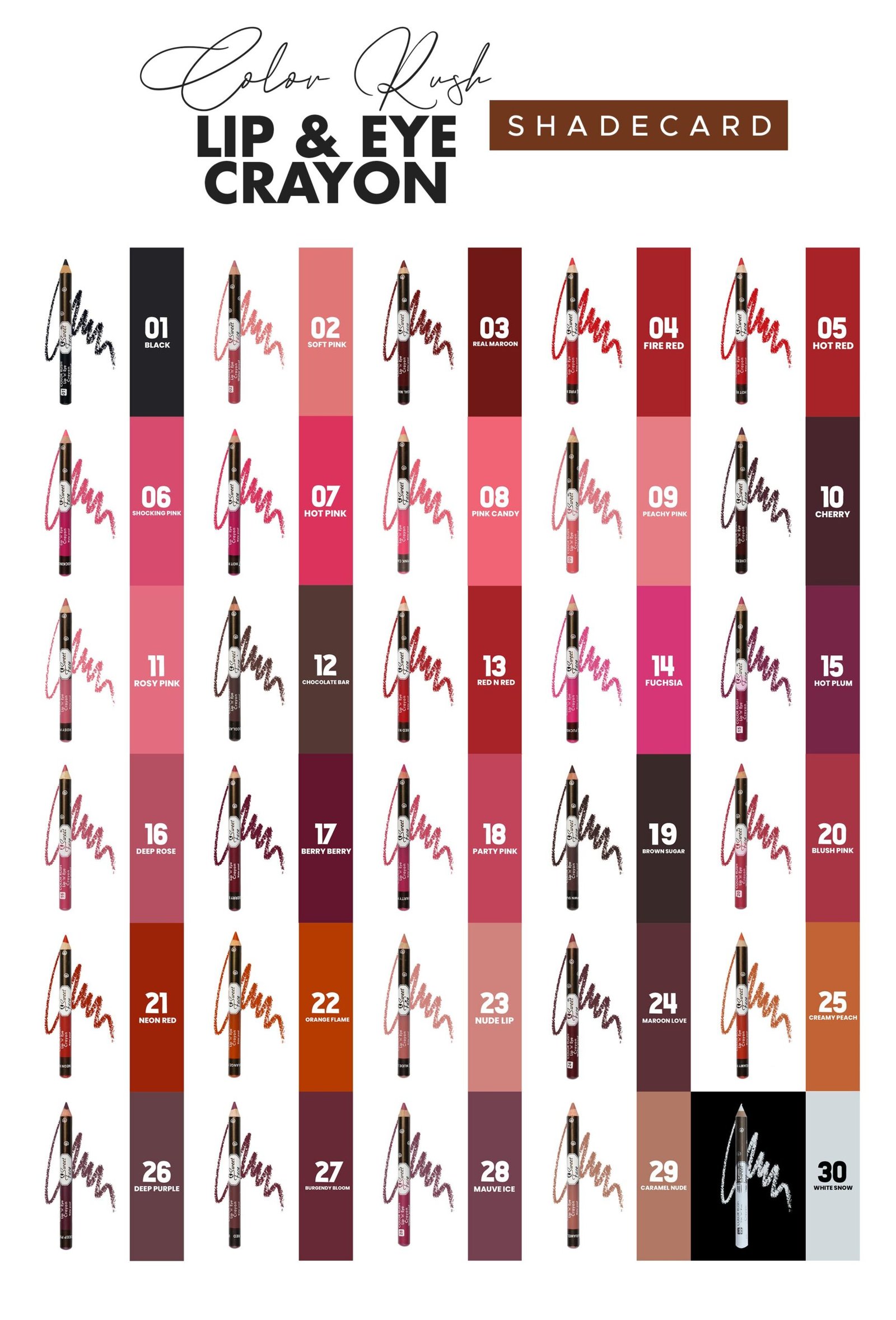 Jumbo Lip/Eye Crayon Pencil Jumbo Lip/Eye Crayon Pencil – Sweetface lip eye crayon 2